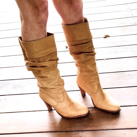 Quality genuine leather slouch knee-high Boots w turnover top▪️SIZE 41 - Picture 3 of 14